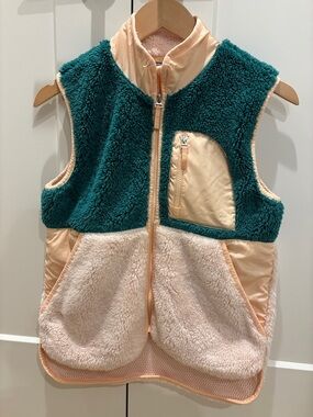 Sweaty Betty women’s XS Teal & Peach & Blush Mixed-Texture Vest